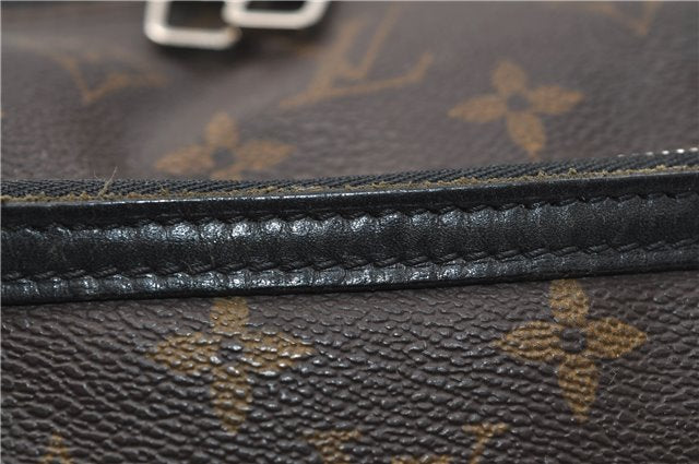 Auth Louis Vuitton Monogram Macassar Trousse Toilet Clutch Bag M40378 LV 2732E