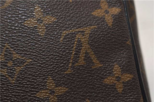 Auth Louis Vuitton Monogram Macassar Trousse Toilet Clutch Bag M40378 LV 2732E