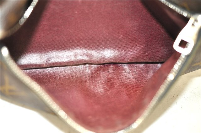 Auth Louis Vuitton Monogram Macassar Trousse Toilet Clutch Bag M40378 LV 2732E