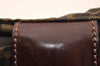 Authentic FENDI Zucca Vintage Pouch Purse Nylon Leather Brown Black 2732I