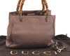 Authentic GUCCI Bamboo Shopper Small 2Way Hand Bag Leather 336032 Pink 2733I