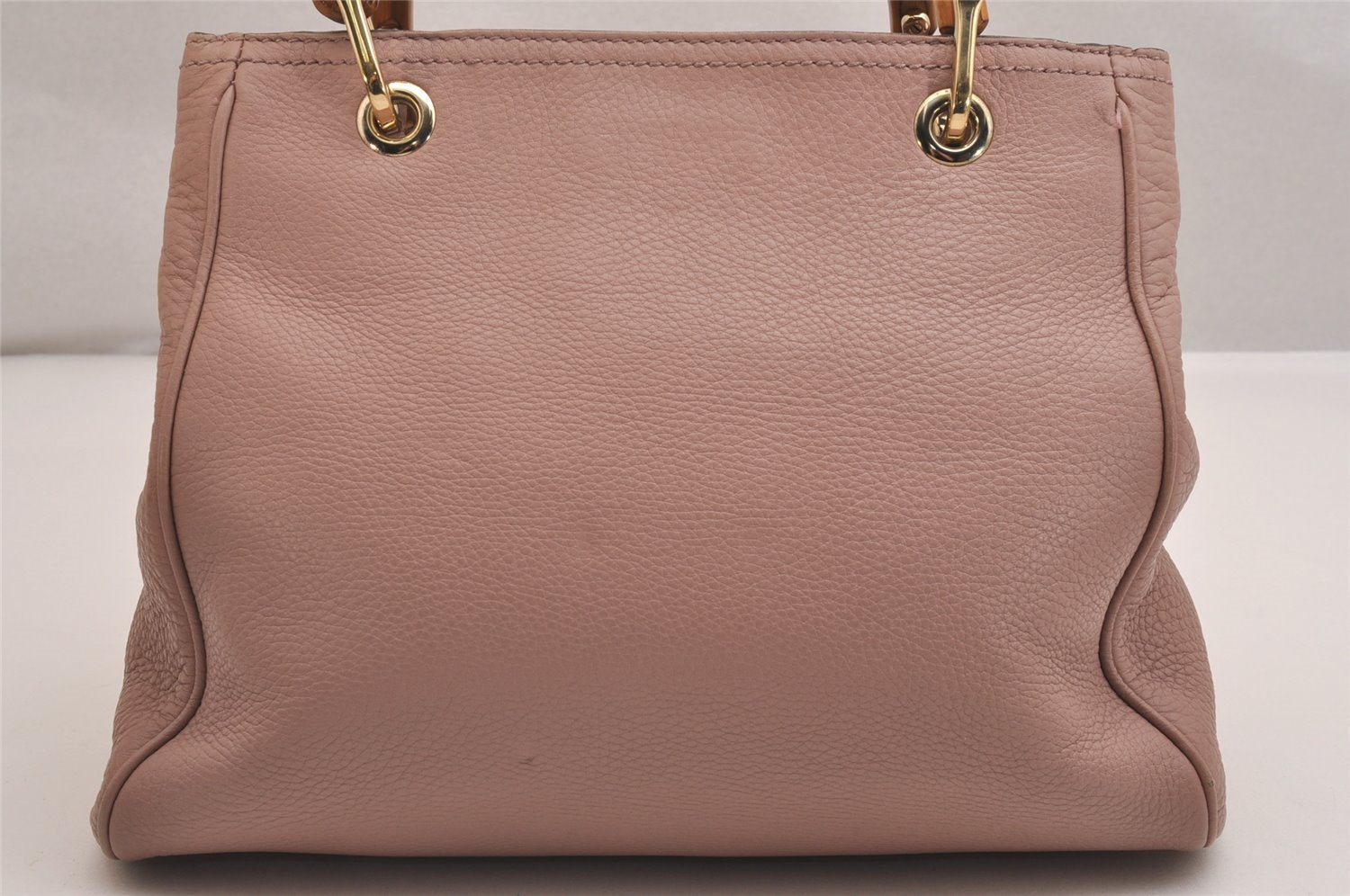 Authentic GUCCI Bamboo Shopper Small 2Way Hand Bag Leather 336032 Pink 2733I