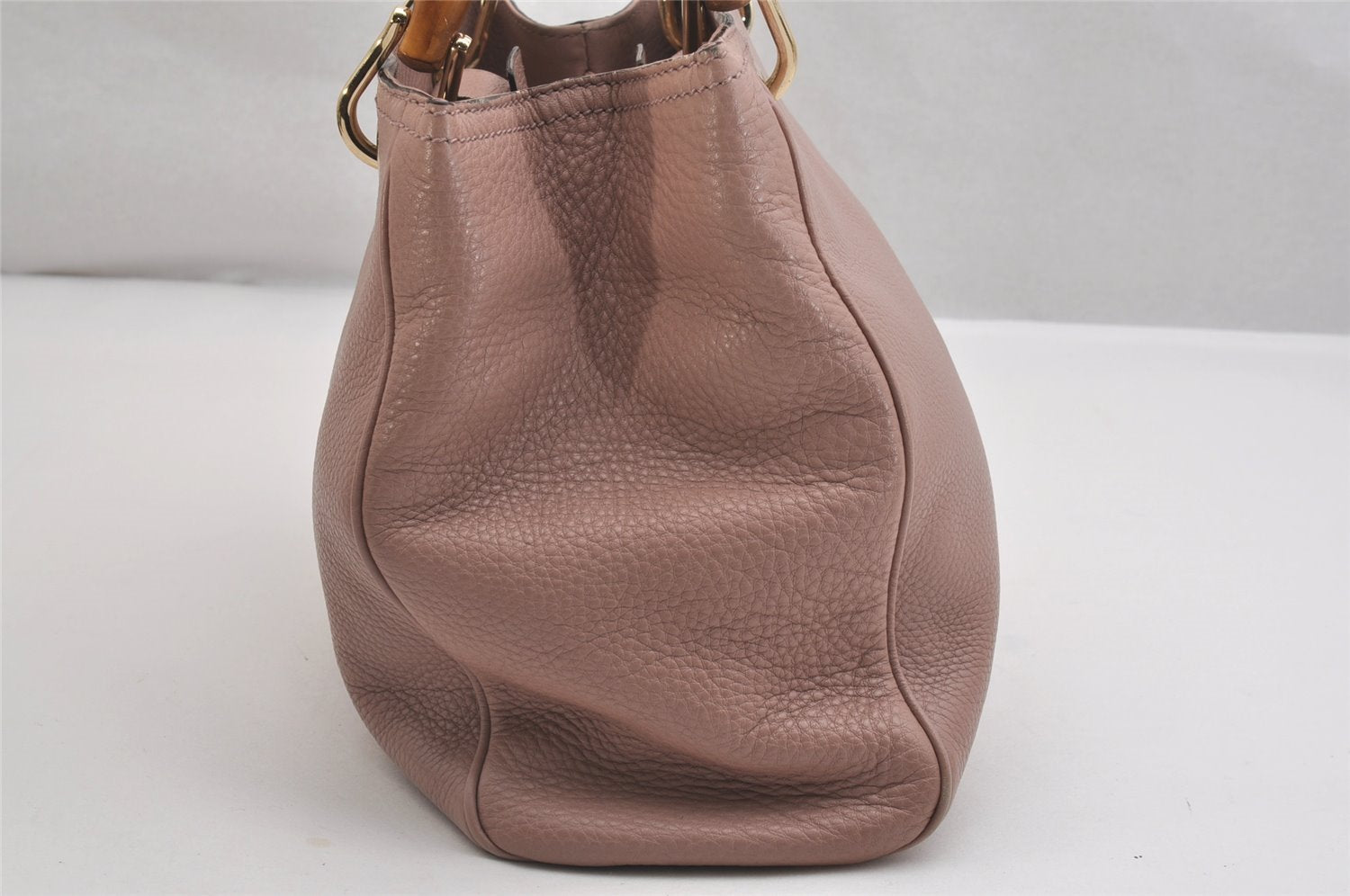 Authentic GUCCI Bamboo Shopper Small 2Way Hand Bag Leather 336032 Pink 2733I
