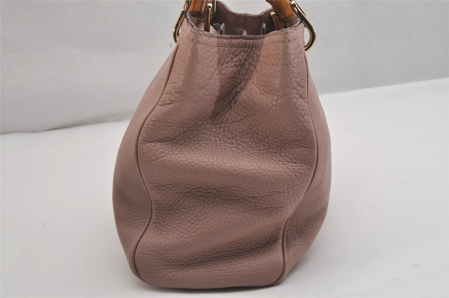 Authentic GUCCI Bamboo Shopper Small 2Way Hand Bag Leather 336032 Pink 2733I