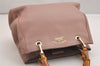Authentic GUCCI Bamboo Shopper Small 2Way Hand Bag Leather 336032 Pink 2733I