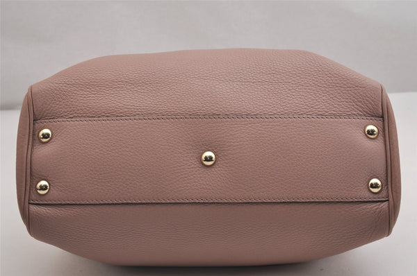 Authentic GUCCI Bamboo Shopper Small 2Way Hand Bag Leather 336032 Pink 2733I