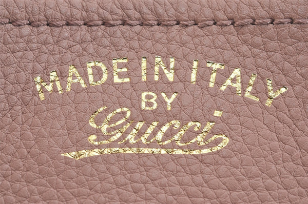 Authentic GUCCI Bamboo Shopper Small 2Way Hand Bag Leather 336032 Pink 2733I