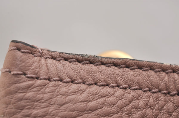 Authentic GUCCI Bamboo Shopper Small 2Way Hand Bag Leather 336032 Pink 2733I