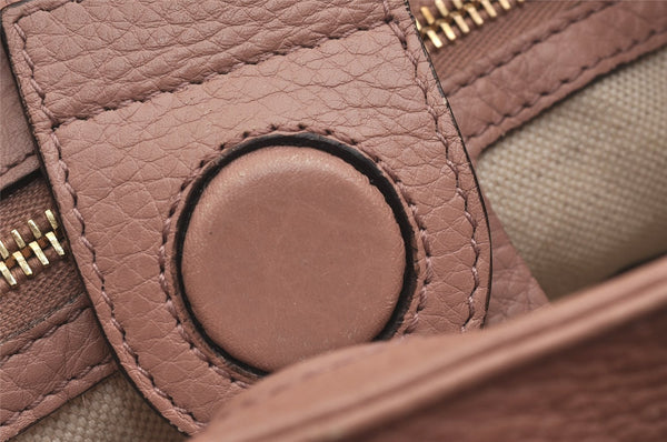 Authentic GUCCI Bamboo Shopper Small 2Way Hand Bag Leather 336032 Pink 2733I