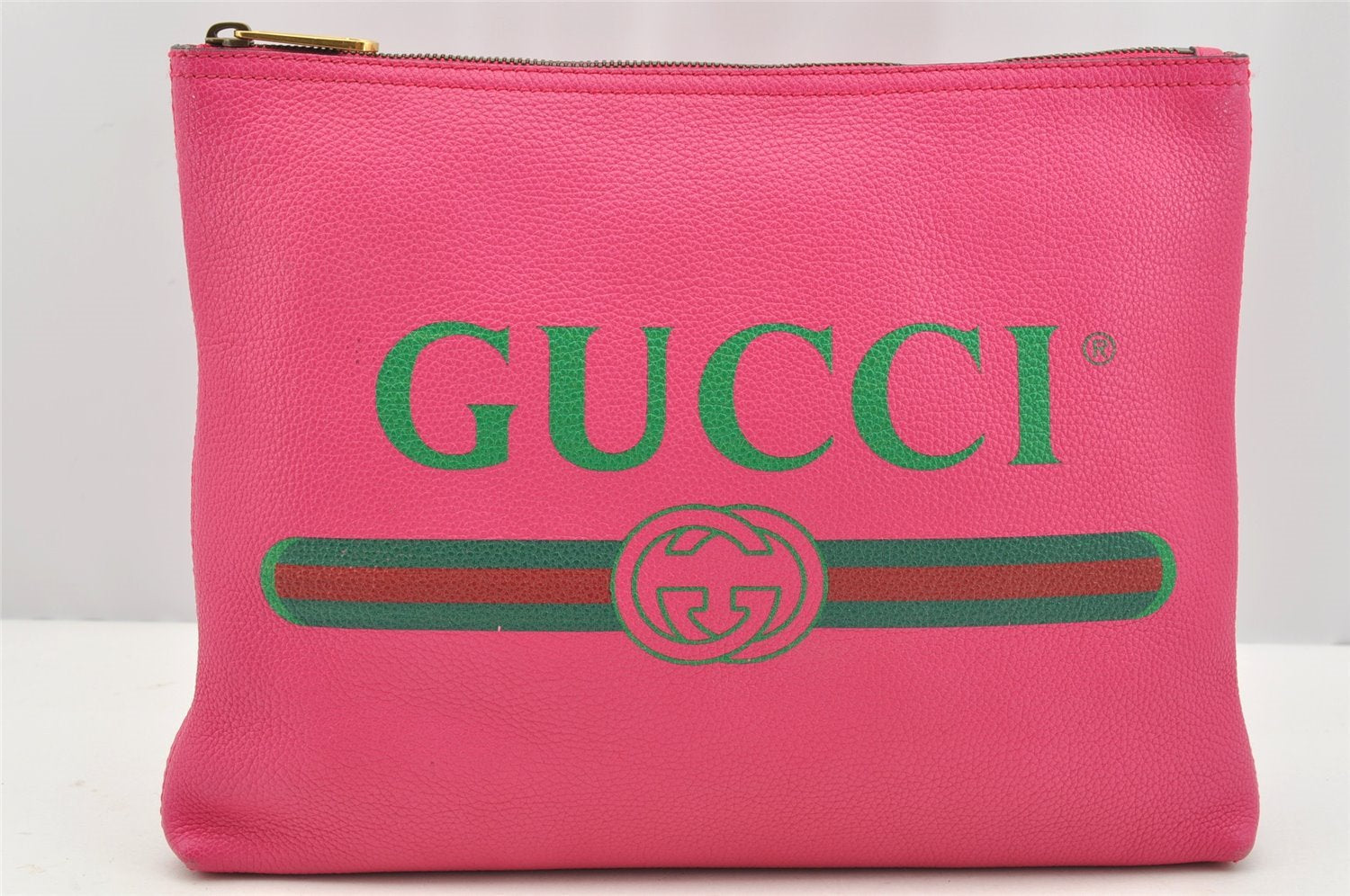 Authentic GUCCI Portfolio Clutch Hand Bag Purse Leather 500981 Pink 2734I