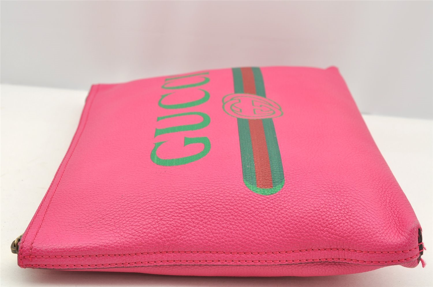 Authentic GUCCI Portfolio Clutch Hand Bag Purse Leather 500981 Pink 2734I