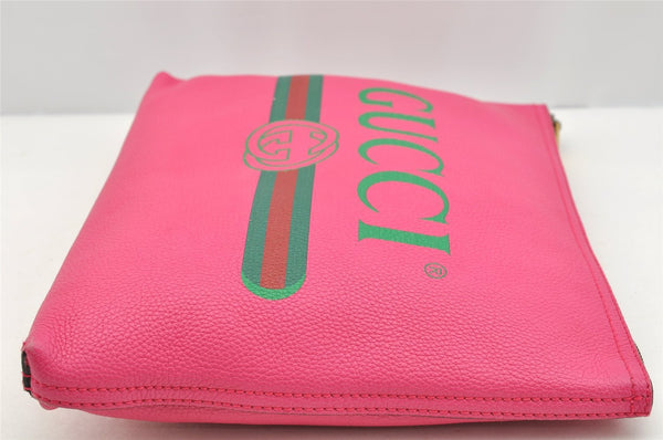 Authentic GUCCI Portfolio Clutch Hand Bag Purse Leather 500981 Pink 2734I