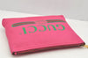 Authentic GUCCI Portfolio Clutch Hand Bag Purse Leather 500981 Pink 2734I
