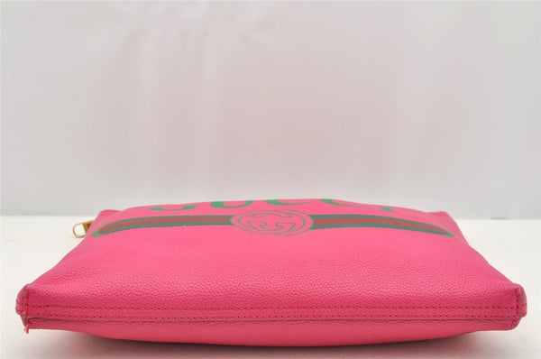 Authentic GUCCI Portfolio Clutch Hand Bag Purse Leather 500981 Pink 2734I
