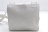 Authentic CHANEL Calf Skin CoCo Mark Shoulder Cross Body Bag Purse White 2735E
