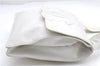 Authentic CHANEL Calf Skin CoCo Mark Shoulder Cross Body Bag Purse White 2735E