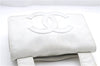 Authentic CHANEL Calf Skin CoCo Mark Shoulder Cross Body Bag Purse White 2735E