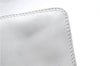 Authentic CHANEL Calf Skin CoCo Mark Shoulder Cross Body Bag Purse White 2735E