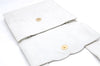 Authentic CHANEL Calf Skin CoCo Mark Shoulder Cross Body Bag Purse White 2735E