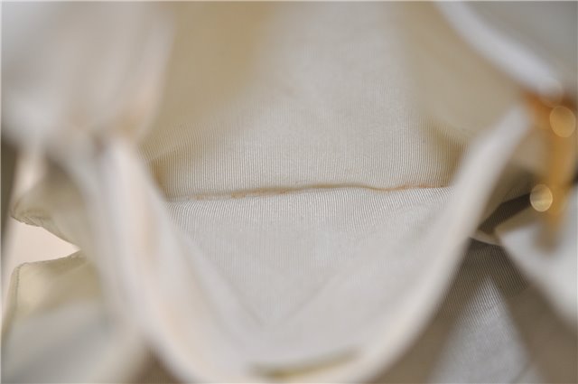 Authentic CHANEL Calf Skin CoCo Mark Shoulder Cross Body Bag Purse White 2735E