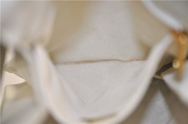 Authentic CHANEL Calf Skin CoCo Mark Shoulder Cross Body Bag Purse White 2735E