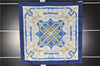 Authentic HERMES Carre 90 Scarf "Eperon d'Or" Silk Blue 2737F