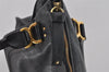 Authentic Chloe Marcie Medium Vintage Shoulder Hand Bag Leather Black 2737I