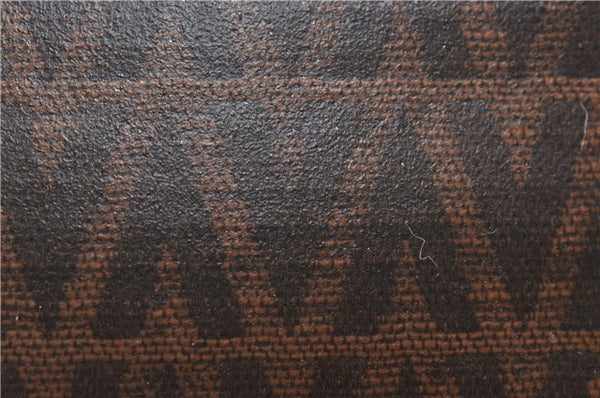 Authentic MARIO VALENTINO V Logo Clutch Hand Bag Purse PVC Leather Brown 2741E