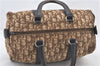 Authentic Christian Dior Trotter Hand Boston Bag Canvas Leather Brown Junk 2742E