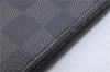 Authentic Louis Vuitton Damier Graphite Portefeuille Brazza N62665 Wallet 2742F