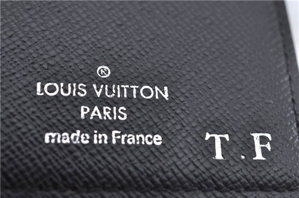 Authentic Louis Vuitton Damier Graphite Portefeuille Brazza N62665 Wallet 2742F