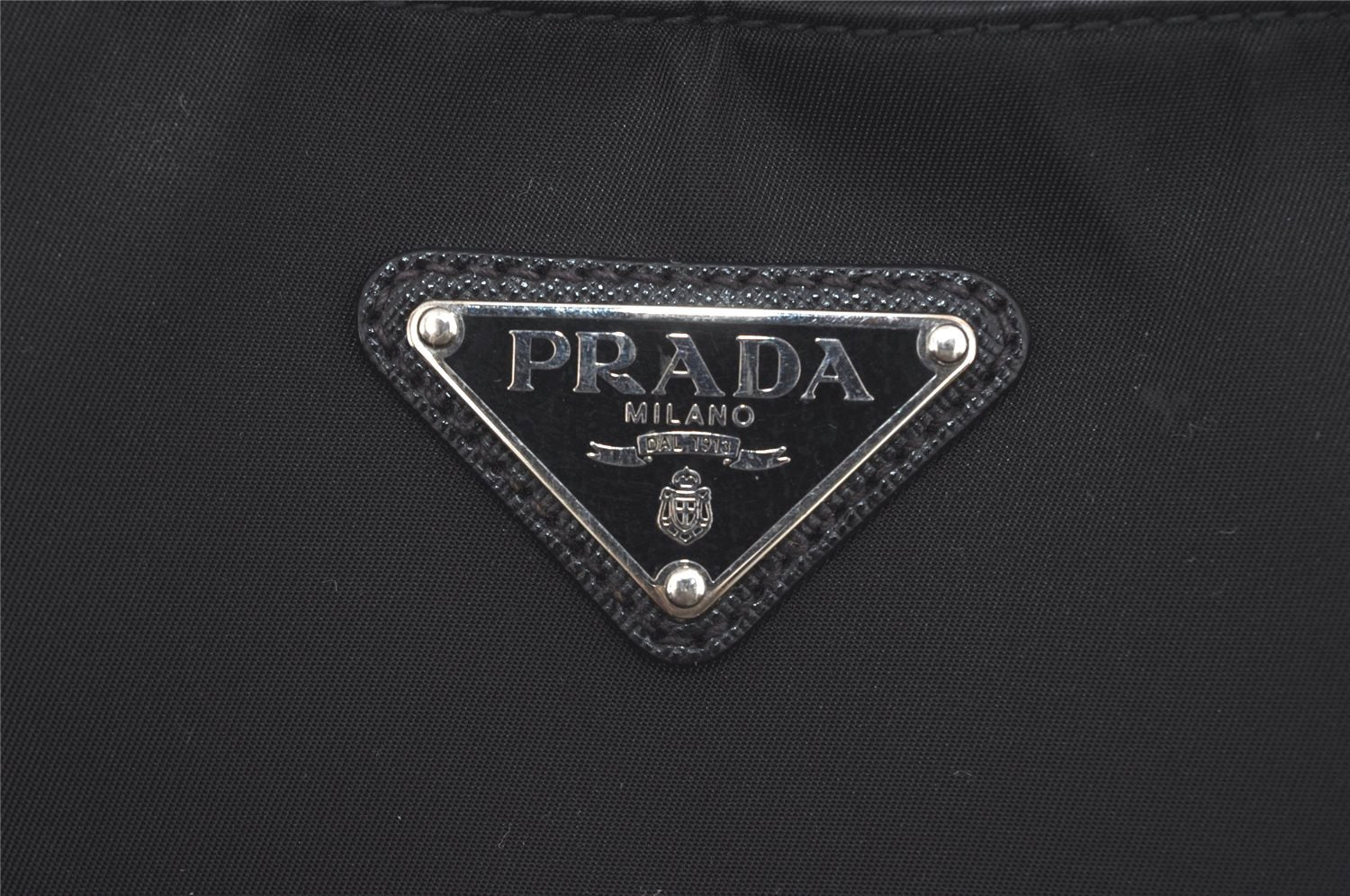 Authentic PRADA Nylon Tessuto Saffiano Leather Travel Suitcase Black 2742I