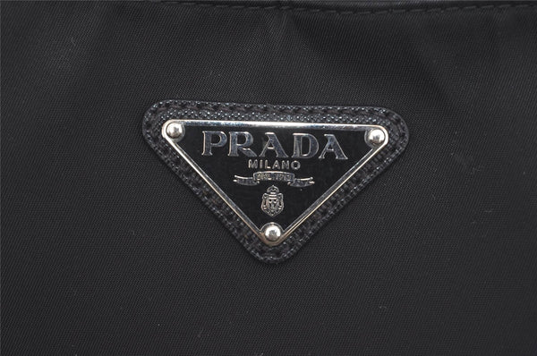 Authentic PRADA Nylon Tessuto Saffiano Leather Travel Suitcase Black 2742I