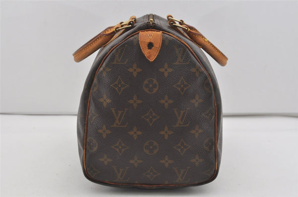 Authentic Louis Vuitton Monogram Speedy 30 Hand Boston Bag M41526 LV Junk 2743I