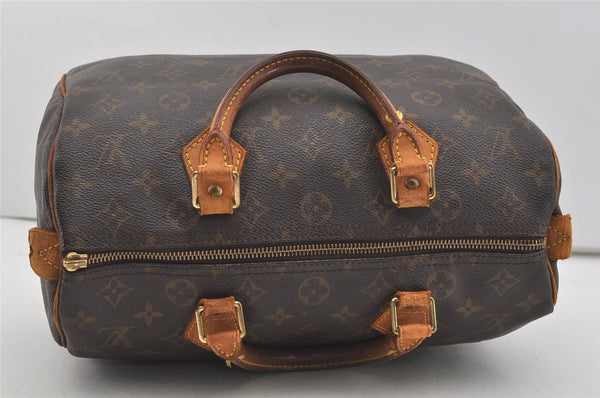Authentic Louis Vuitton Monogram Speedy 30 Hand Boston Bag M41526 LV Junk 2743I