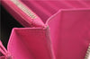 Authentic Christian Dior Cannage Leather Round Zip Long Wallet Purse Pink 2744E