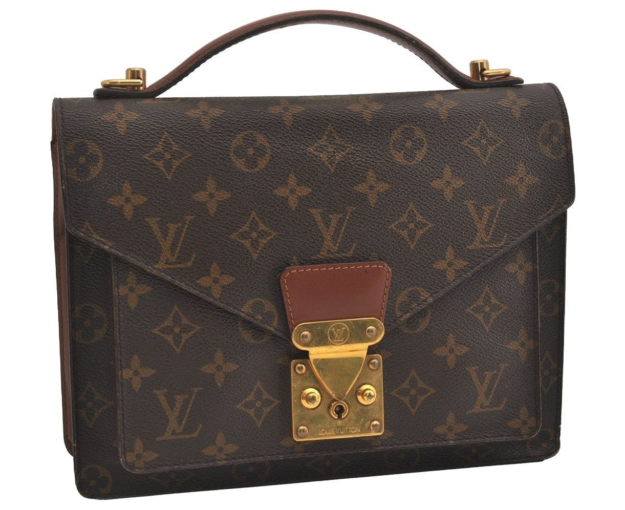 Authentic Louis Vuitton Monogram Monceau 2Way Shoulder Bag M51187 Junk 2745I