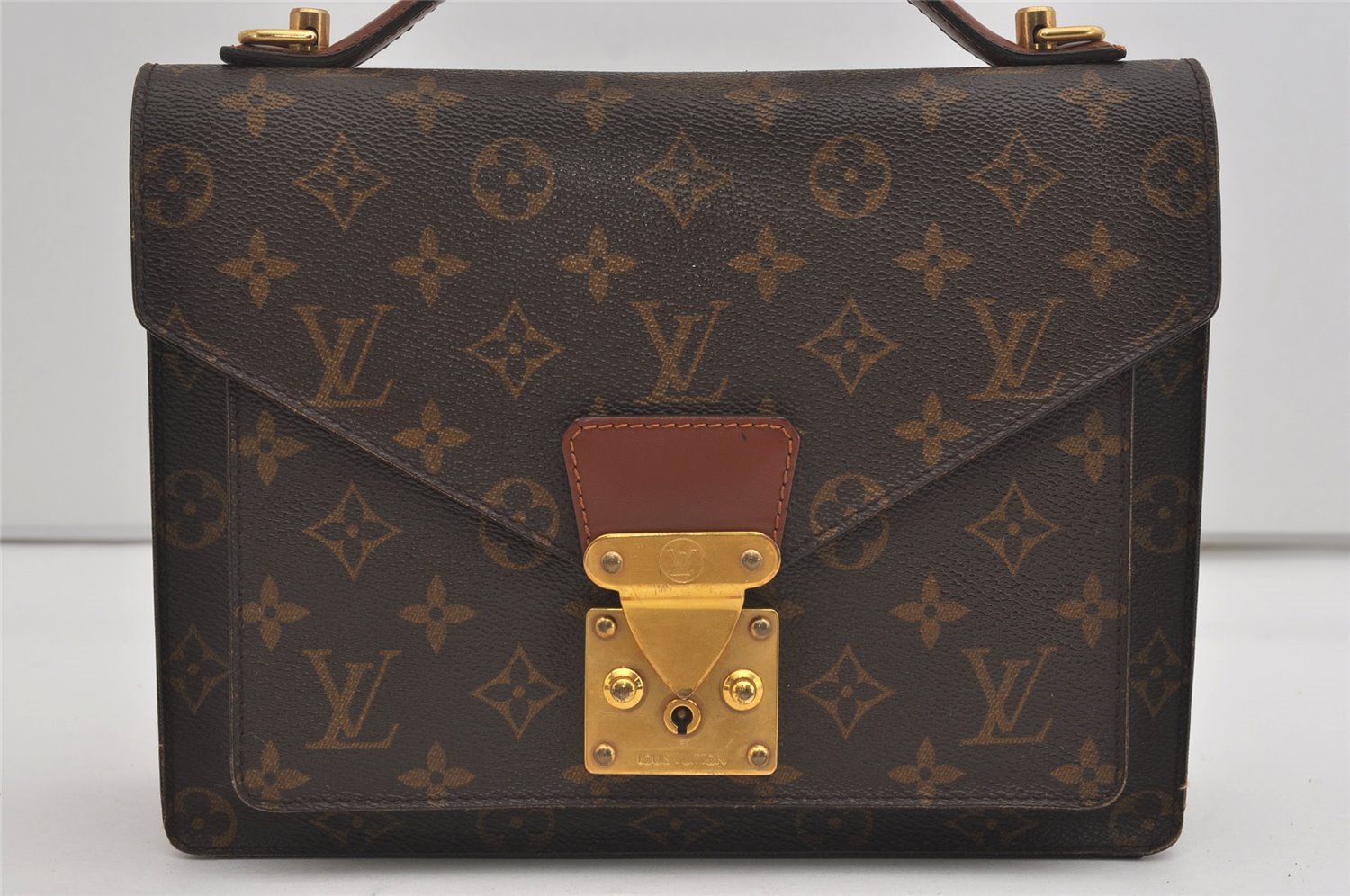 Authentic Louis Vuitton Monogram Monceau 2Way Shoulder Bag M51187 Junk 2745I