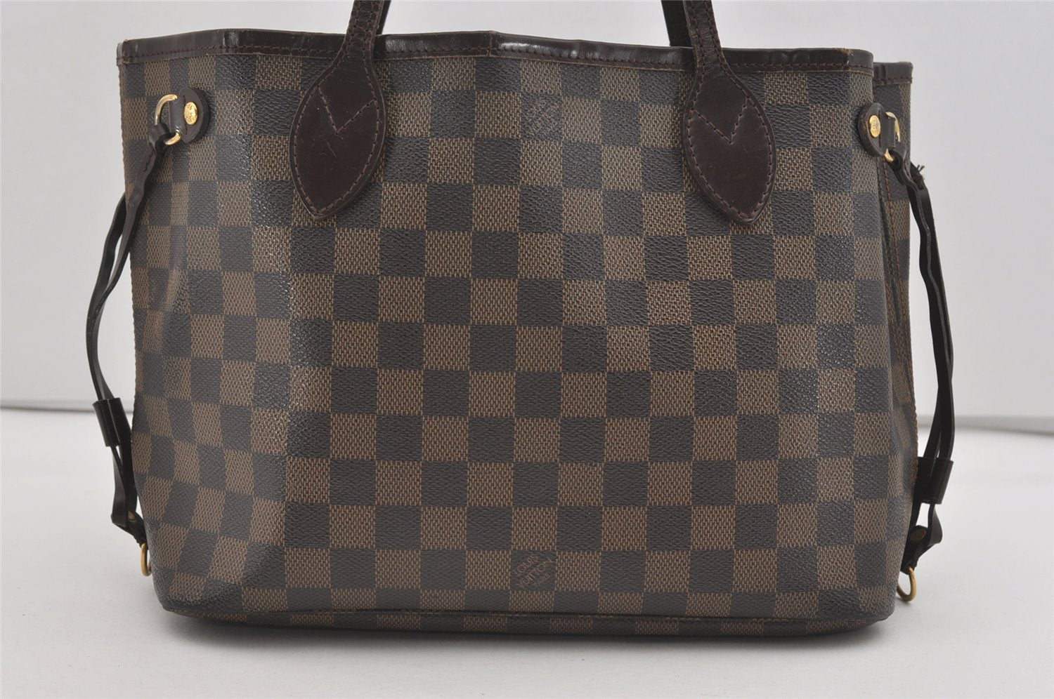 Authentic Louis Vuitton Damier Neverfull PM Shoulder Tote Bag N51109 LV 2747I