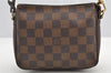 Authentic Louis Vuitton Damier Trousse Makeup Hand Bag Pouch N51982 LV 2748I