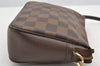 Authentic Louis Vuitton Damier Trousse Makeup Hand Bag Pouch N51982 LV 2748I