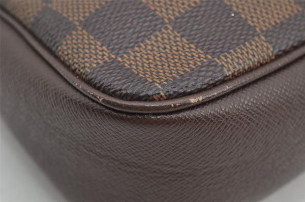 Authentic Louis Vuitton Damier Trousse Makeup Hand Bag Pouch N51982 LV 2748I