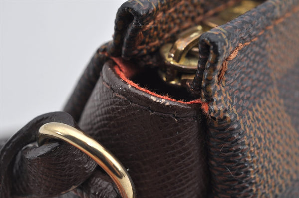 Authentic Louis Vuitton Damier Trousse Makeup Hand Bag Pouch N51982 LV 2748I