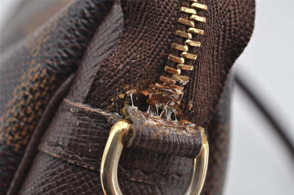 Authentic Louis Vuitton Damier Trousse Makeup Hand Bag Pouch N51982 LV 2748I