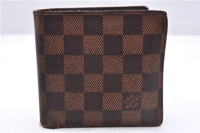 Authentic Louis Vuitton Damier Portefeuille Marco Bifold Wallet N61675 LV 2749E