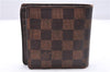 Authentic Louis Vuitton Damier Portefeuille Marco Bifold Wallet N61675 LV 2749E