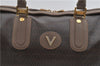 Authentic MARIO VALENTINO V Logo Shoulder Hand Bag Purse PVC Leather Brown 2750E