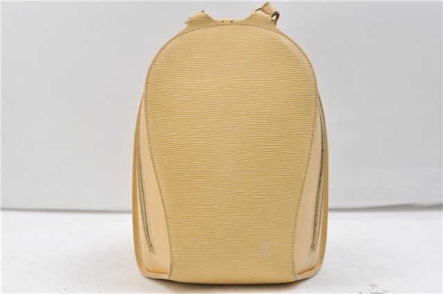 Authentic Louis Vuitton Epi Mabillon Backpack Ivory M5223A LV 2751E