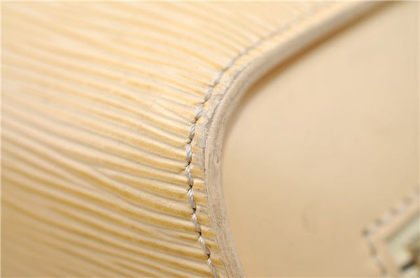 Authentic Louis Vuitton Epi Mabillon Backpack Ivory M5223A LV 2751E