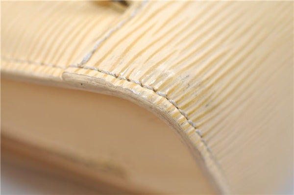 Authentic Louis Vuitton Epi Mabillon Backpack Ivory M5223A LV 2751E